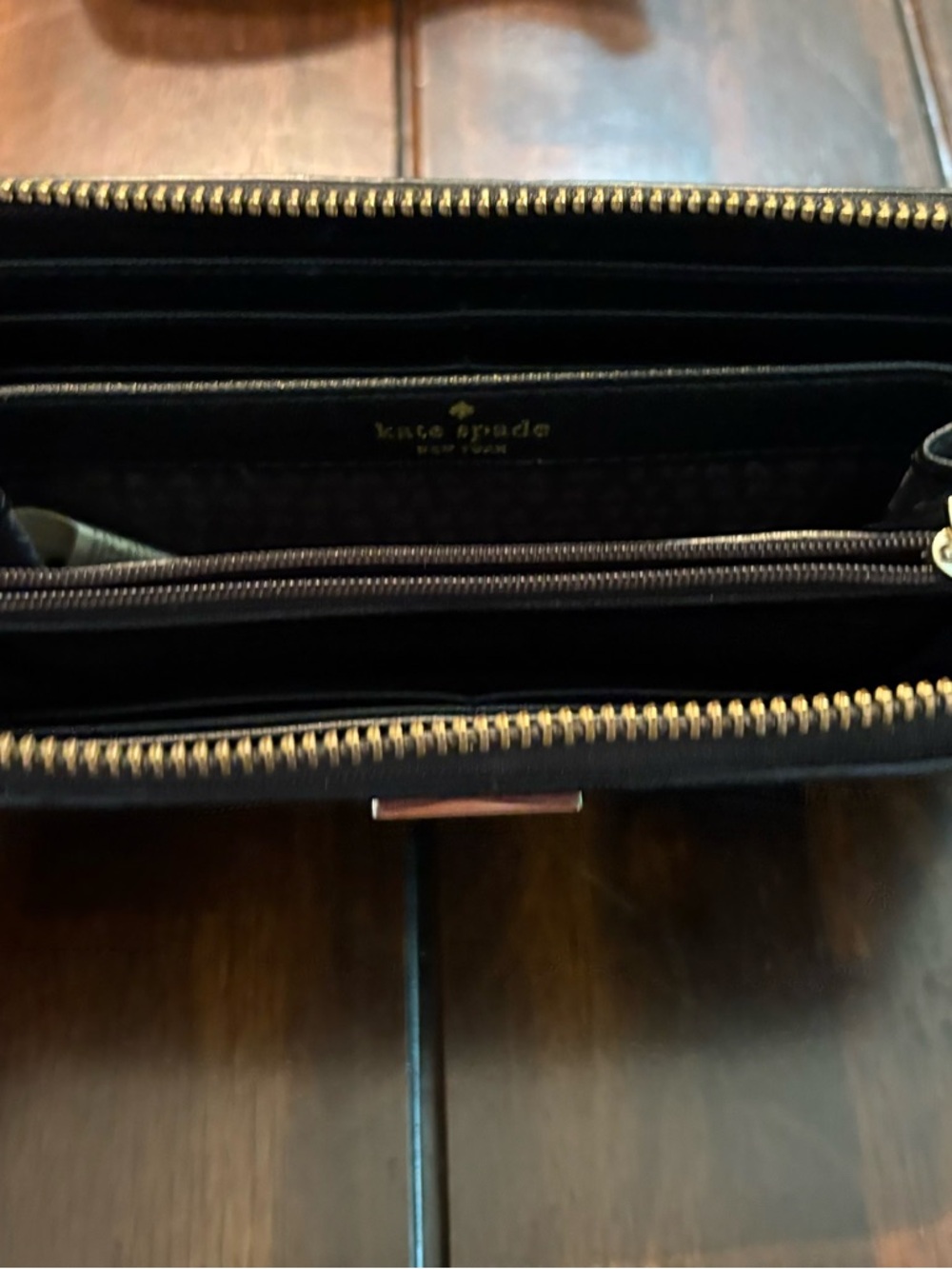 Set of 2 Kate Spade Wallet/Clutch Purses, Grey & Black - Picture 8 of 11